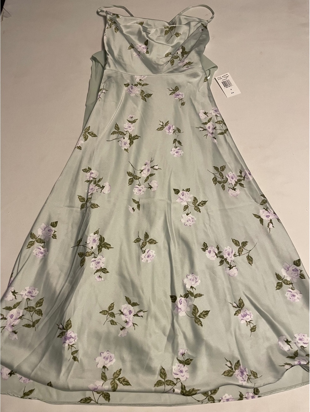 B. Smart Floral Print Midi Dress Size 0 in Sage Green